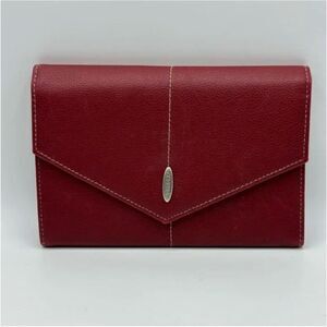 Rolodex Maroon Leather Business Card Binder Portfolio Zip Notebook